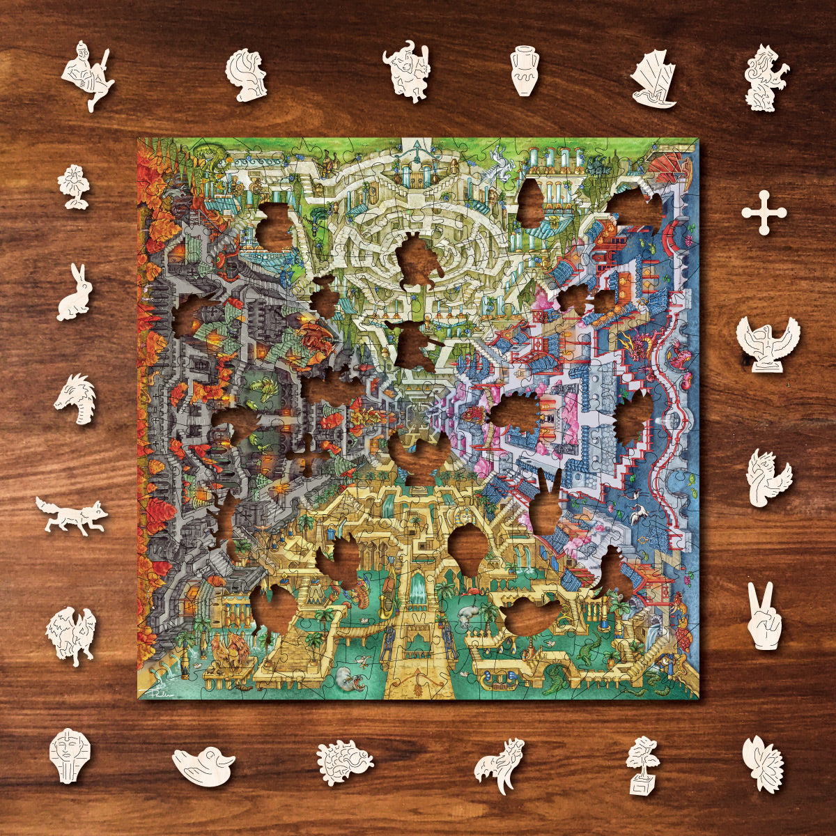 Victory Wooden Mythical Maze Jigsaw Puzzle