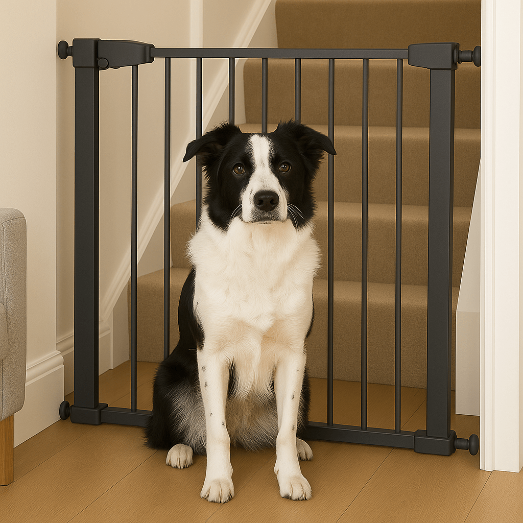 Baby Safety Stair Gate - Pressure Fit Extra Wide - Grey