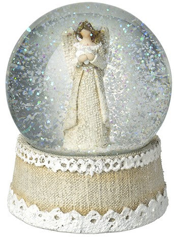 Angel Glittery Snow Globe 13.5cm