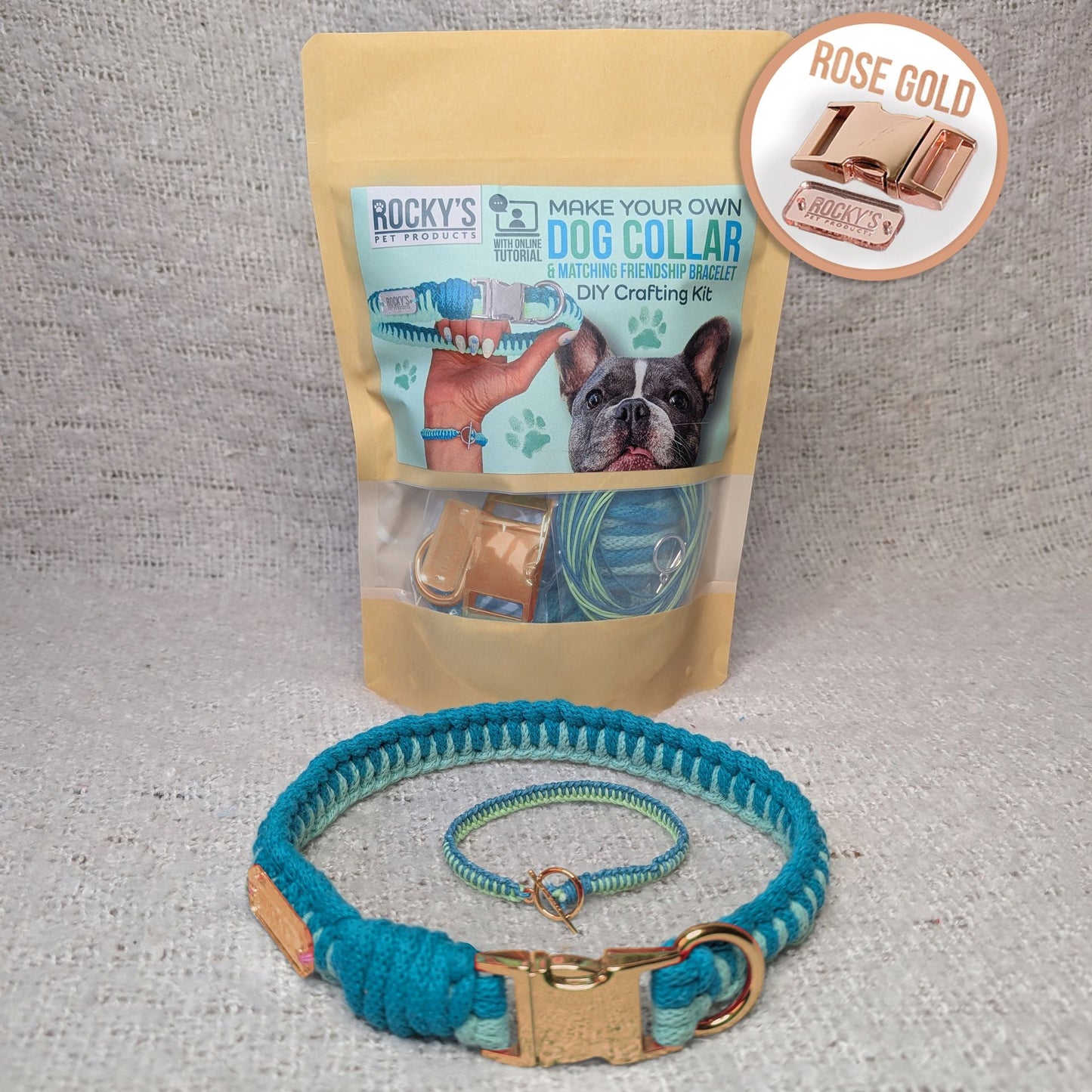 Make Your Own Dog Collar & Friendship Bracelet Craft Kit - MINT
