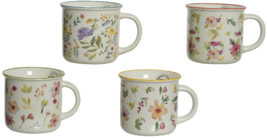 Wild Flower Mugs – Assorted Set of 4