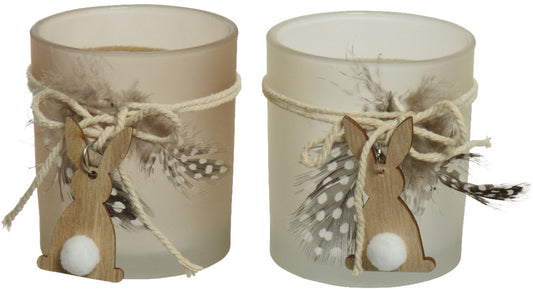 Bunny Feather T-Light Holder