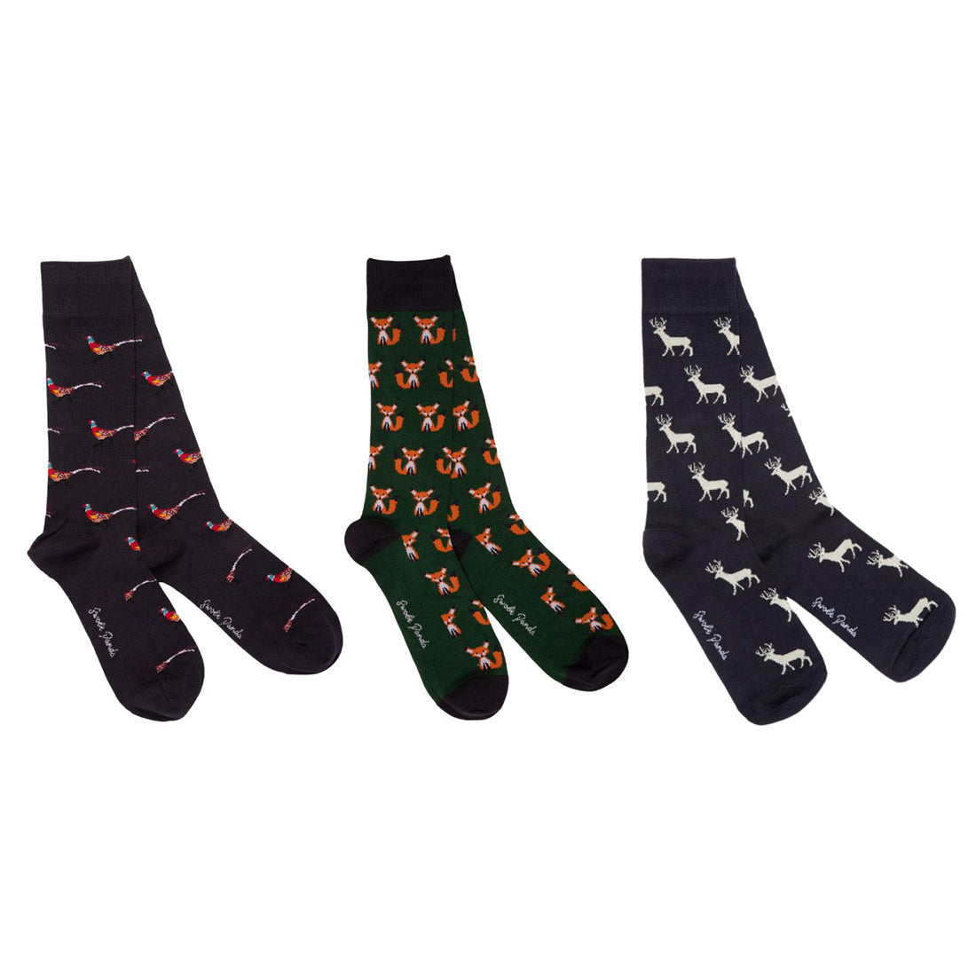 Countryside Sock Box - 3 Pairs of Bamboo Socks (His) by Swole Panda