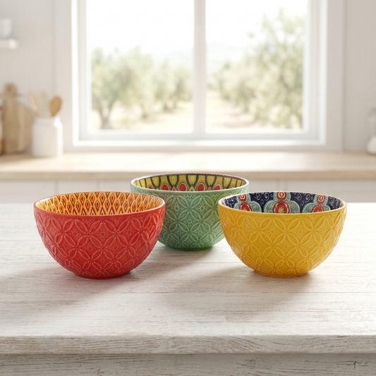 Tuscany Assorted Set of 3 Cereal Bowls 13cm