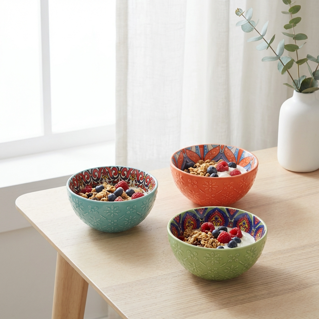 Tuscany Assorted Set of 3 Cereal Bowls 13cm