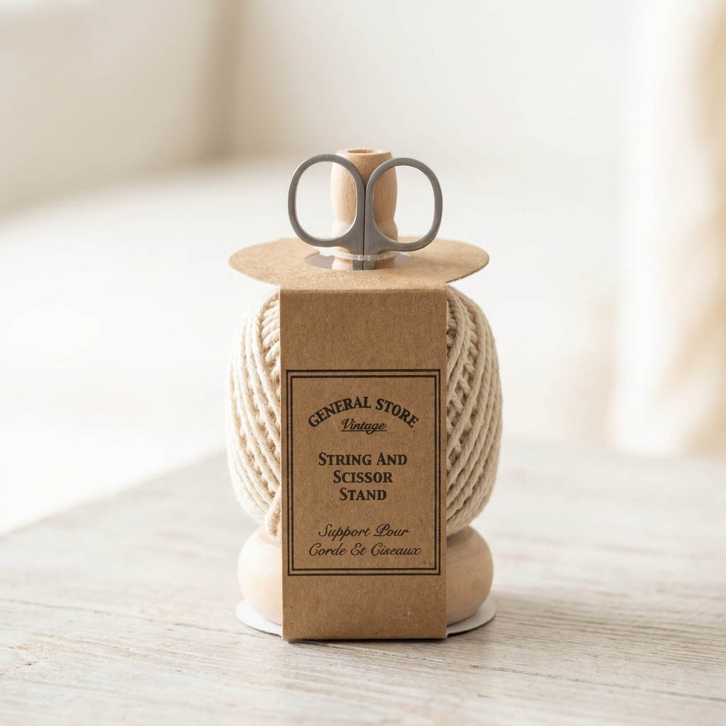 String & Scissor Stand 12cm with Twine Holder and Scissors
