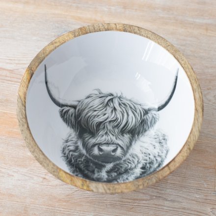 HIGHLAND COW ENAMEL BOWL