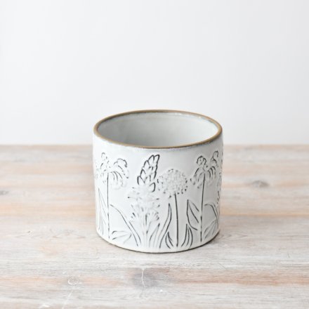 FLOWER DESIGN PLANT POT