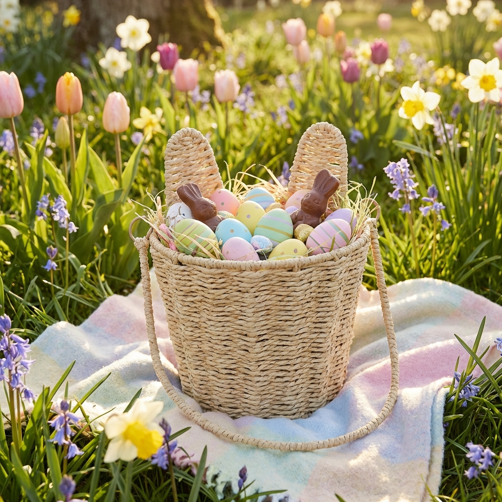 Paperrope Storage Basket Bunny Ears, 20cm