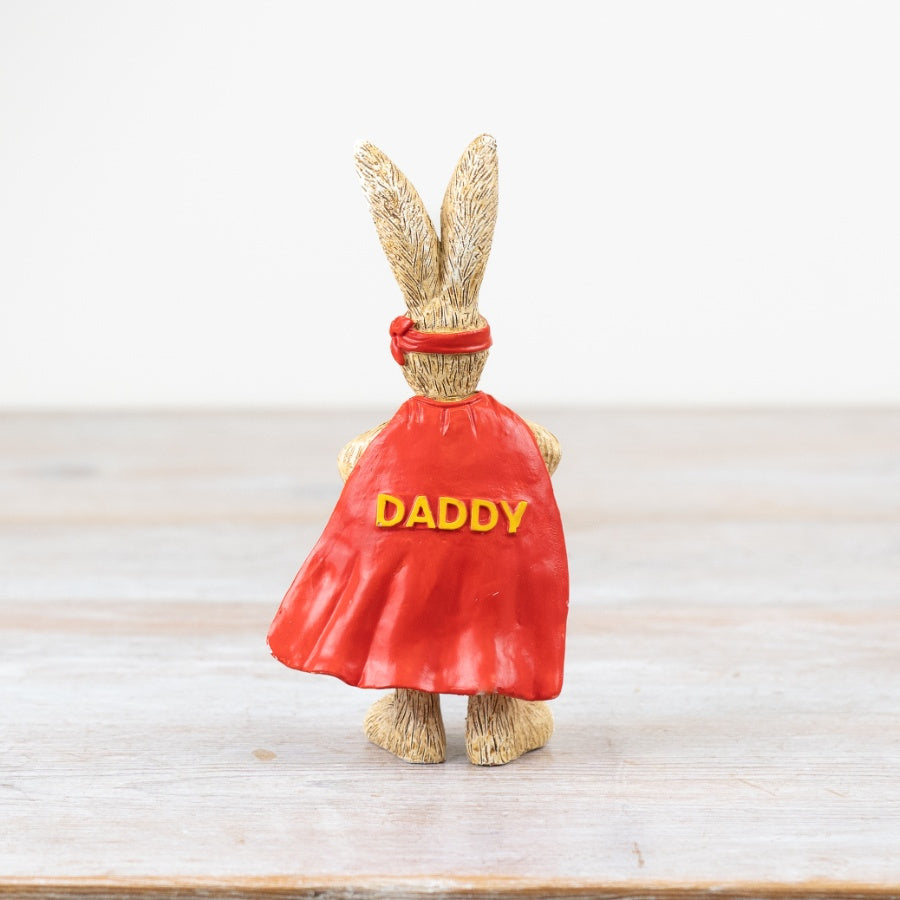 Jasper Rabbit Super Daddy Ornament 14cm