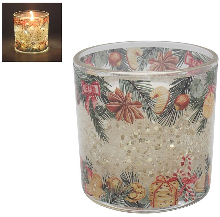 Scented Light Up Cinnamon Spice LED Gel Candle, 10cm