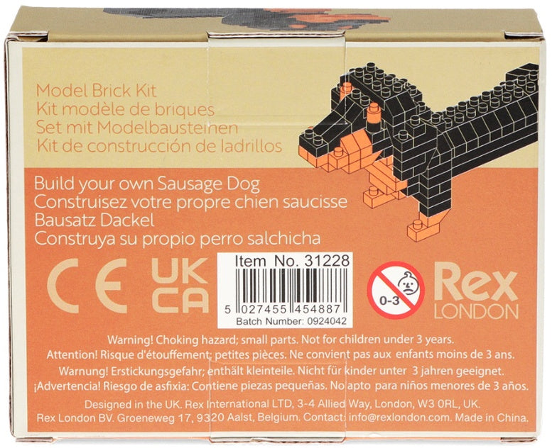 Build Your Own Charming Sausage Dog Model Brick Kit