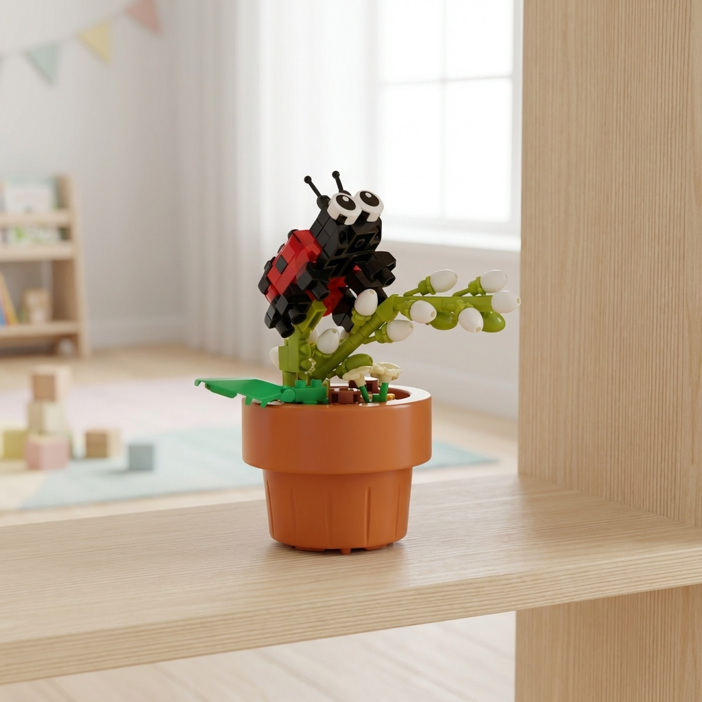 Mini Bricks Flower With Ladybird Build Set