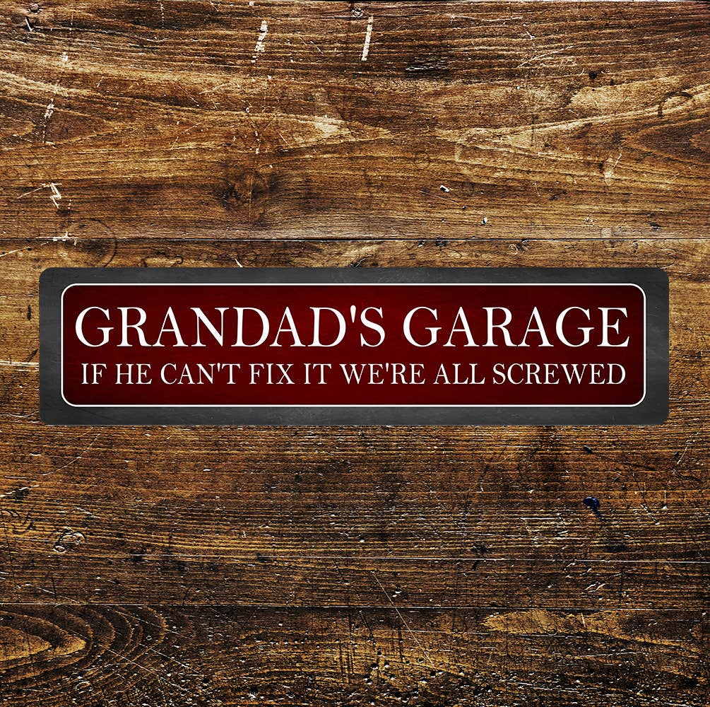 Grandad's Garage Metal Sign Plaque