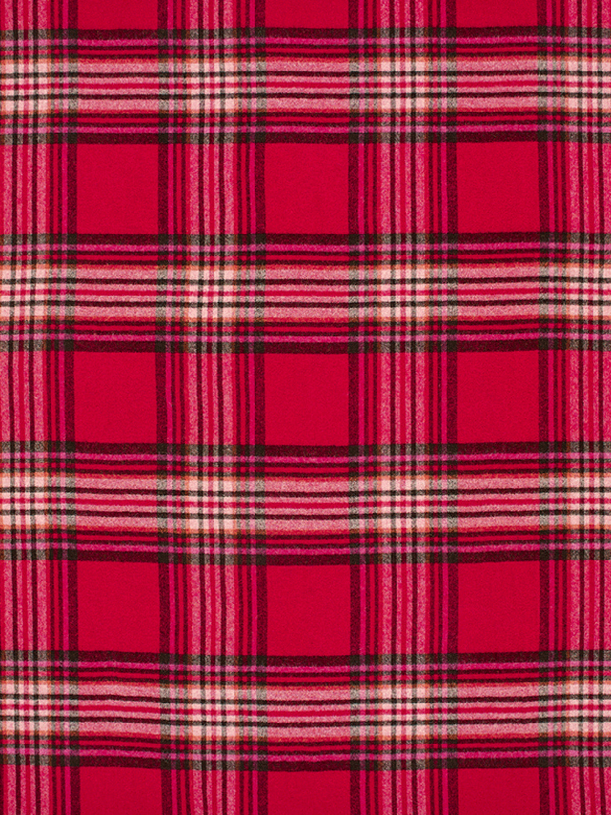 St Ives Check Pure New Wool Throw - Red