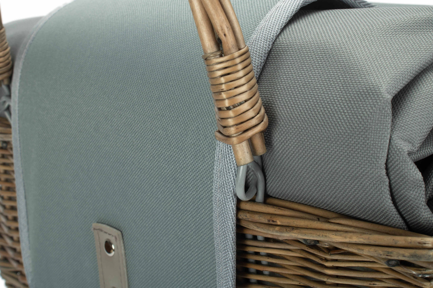 Grey Chiller Basket And Picnic Blanket – Insulated Willow Picnic Basket