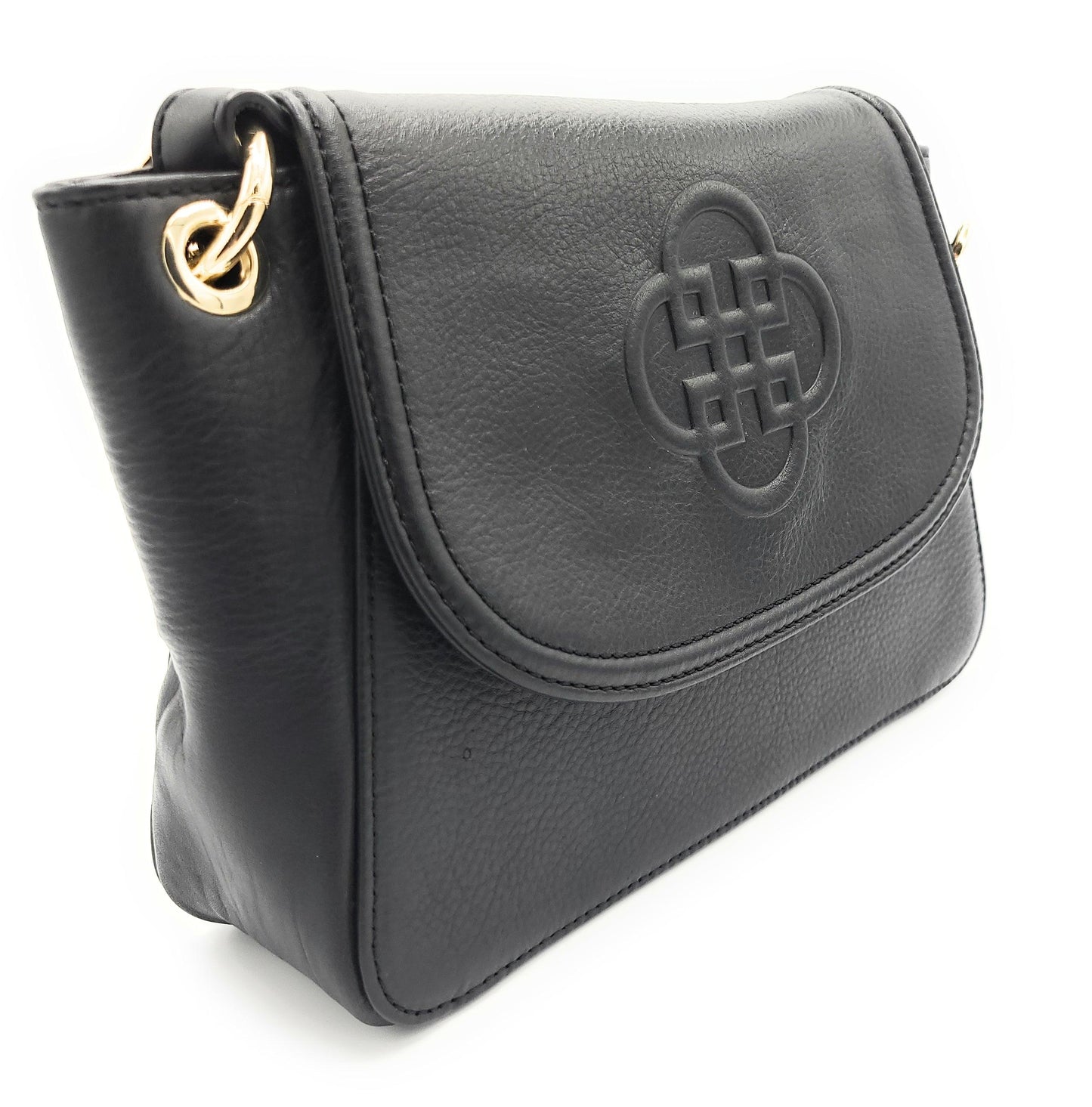 SADDLER EMMA Real Leather Designer Handbag with Ring Detail