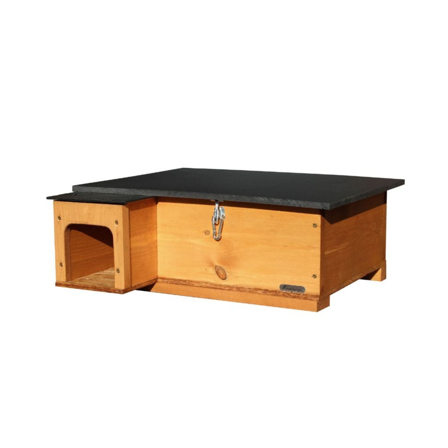 Green Feathers Golden Brown Hedgehog House