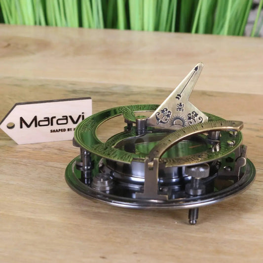 Gilbert and Sons Antique Brass Sundial Compass by Maravi