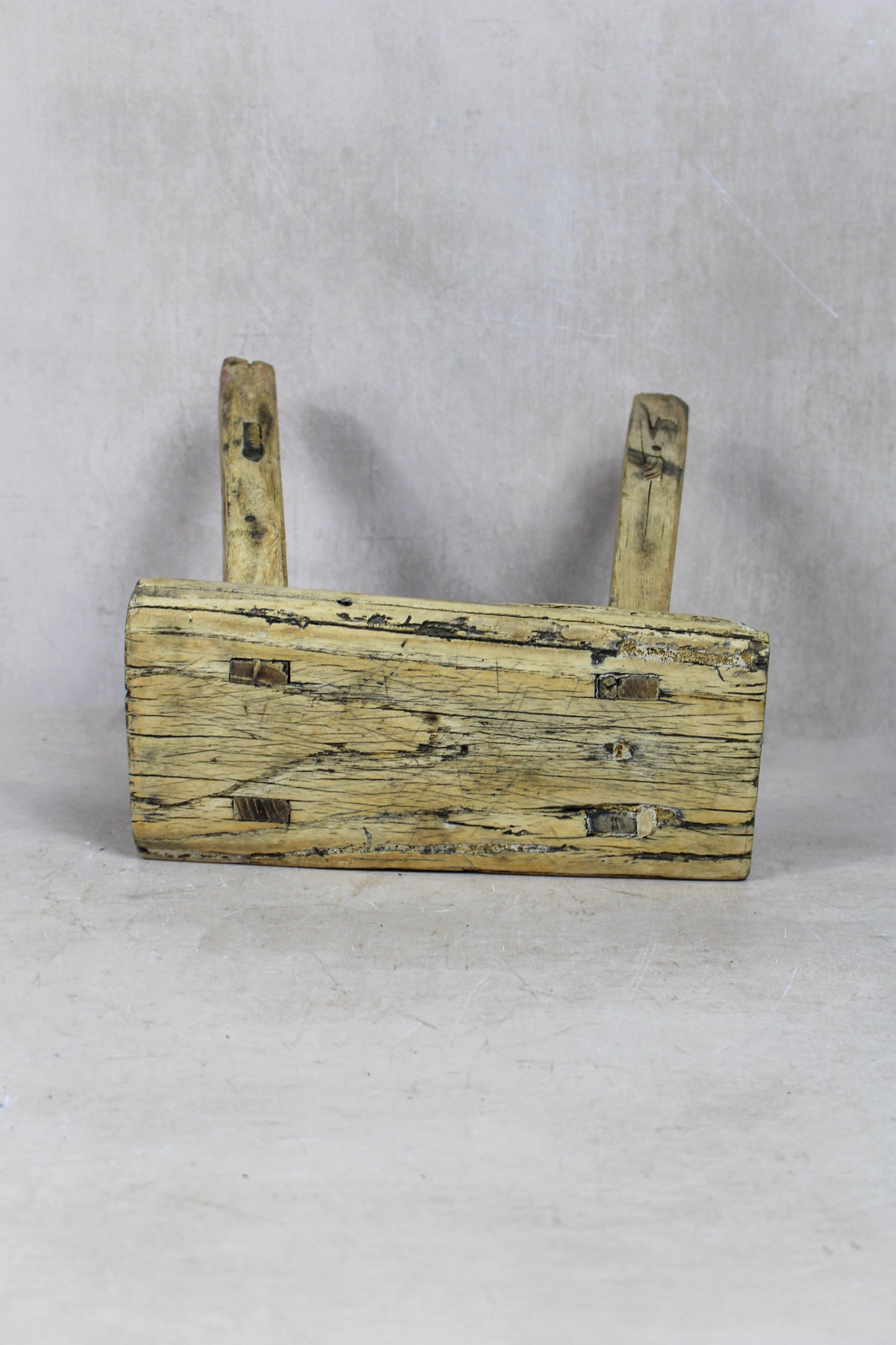 Vintage Rustic Stool Small - Elm wood - 41 by Botanical Boys