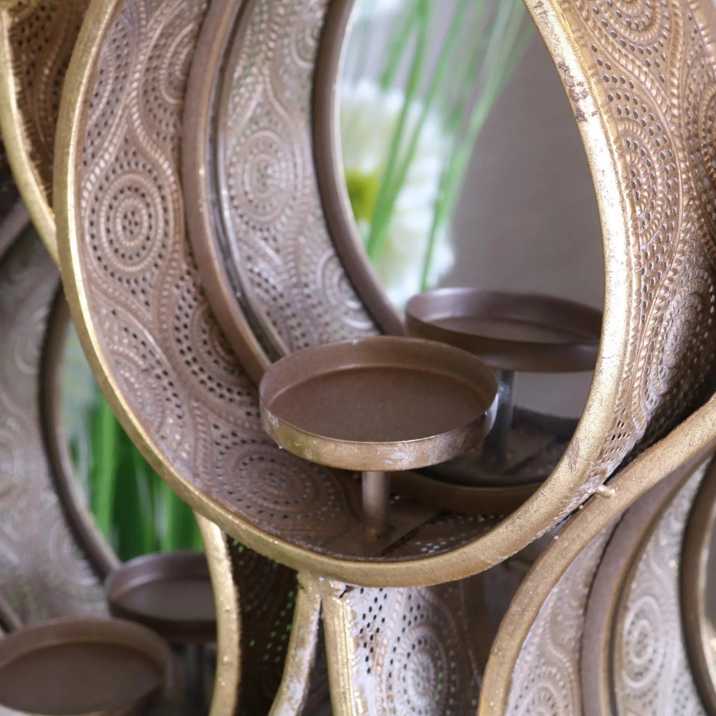 Belluri Raindrop Mirror with Candle Holders by Maravi