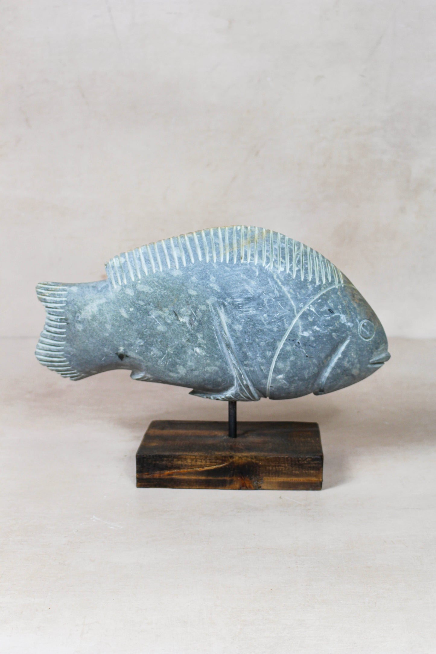 Stone Fish Sculpture - Zimbabwe - 159.7 by Botanical Boys