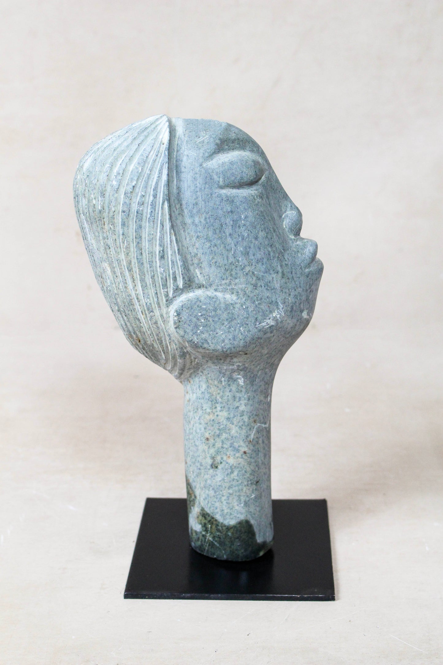 Stone head sculpture by Rizimu Chiwawa Zimbabwe 30.6 by Botanical Boys