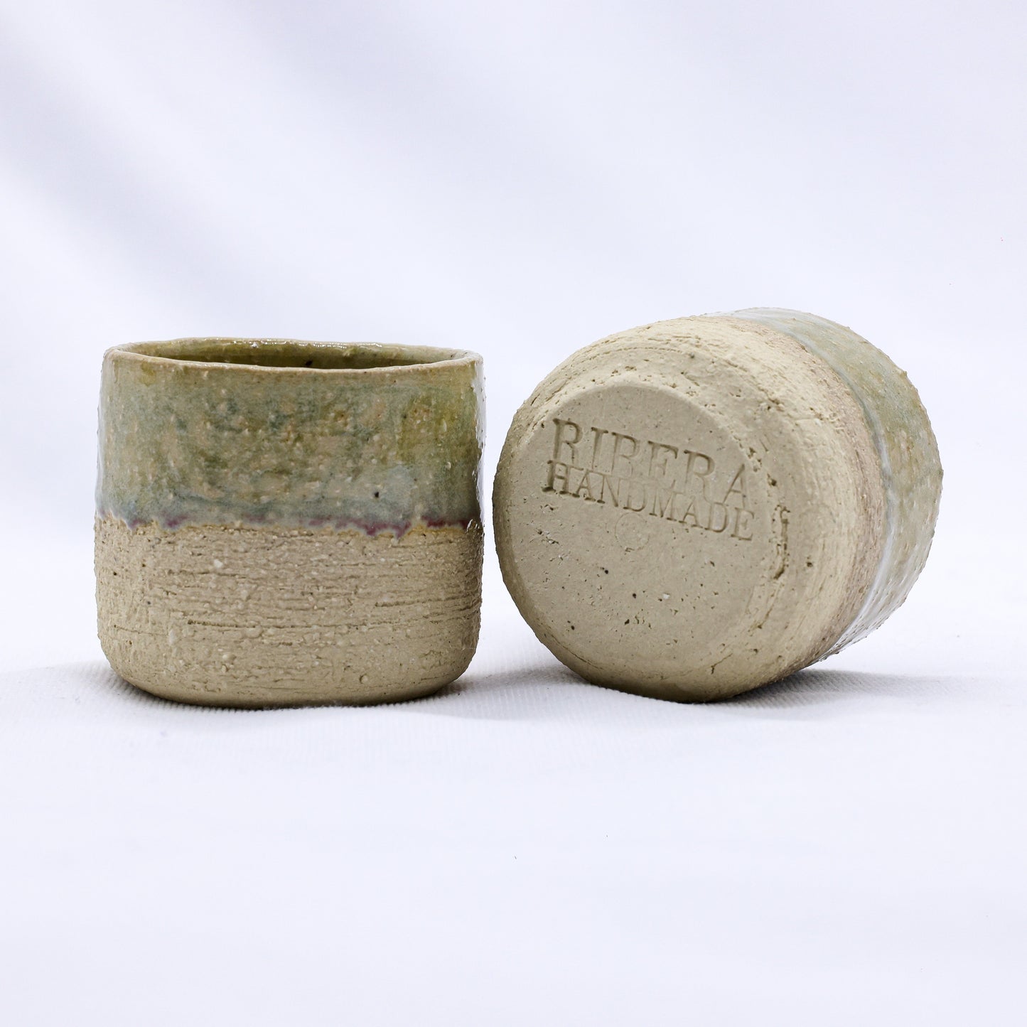 Beige Picollo Handmade Ceramic Milled Stoneware Espresso Mug by Ribera Handmade Ceramics