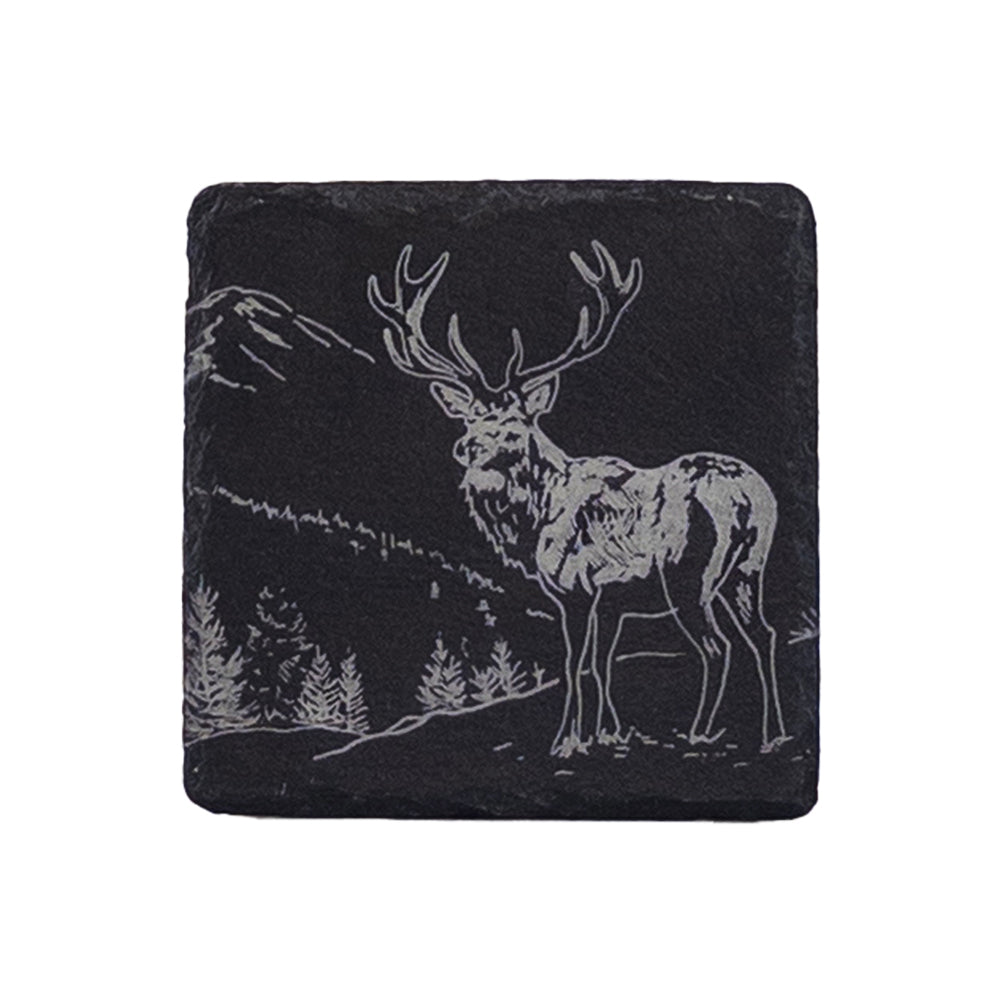 Scenic Stag Single Slate Coaster by Selbrae House