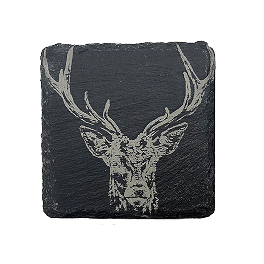 Stag Prince Single Slate Coaster by Selbrae House