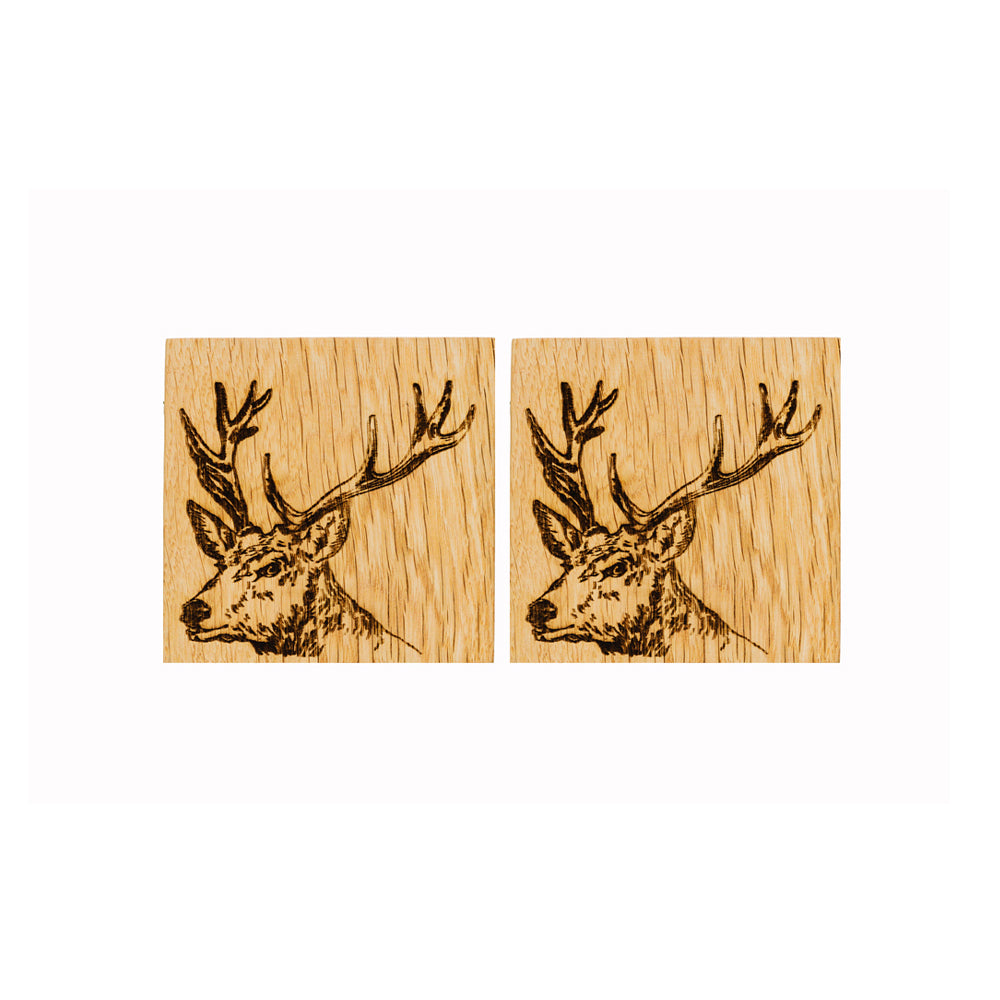 Stag Oak Coasters - Set of 2 by Selbrae House