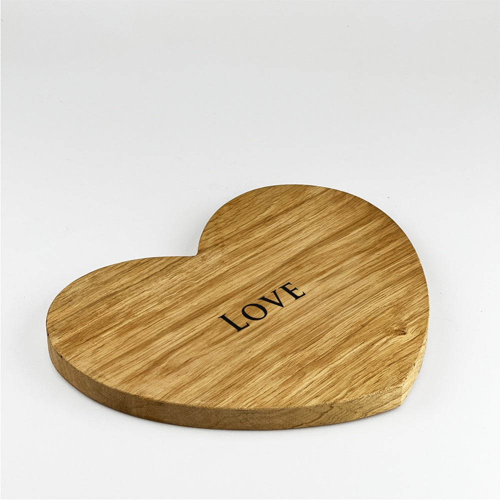 Love Heart Oak Serving Board by Selbrae House