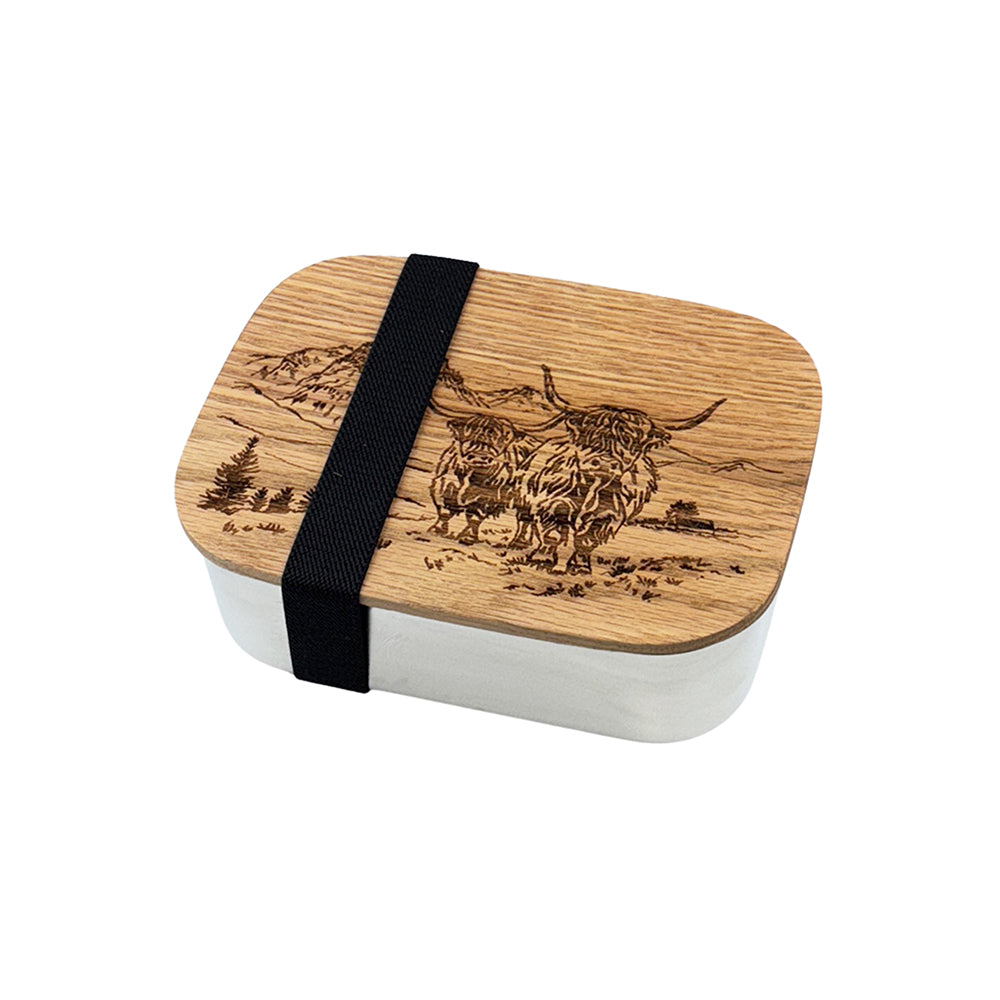 Scenic Highland Cow Lunch Box by Selbrae House