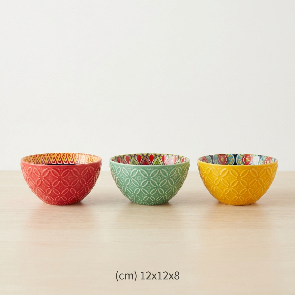 Tuscany Assorted Set of 3 Sundae Bowls 12cm