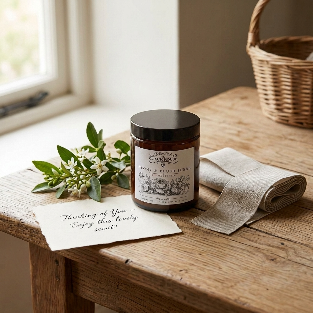 Peony & Blush Suede Soy Wax Candle
