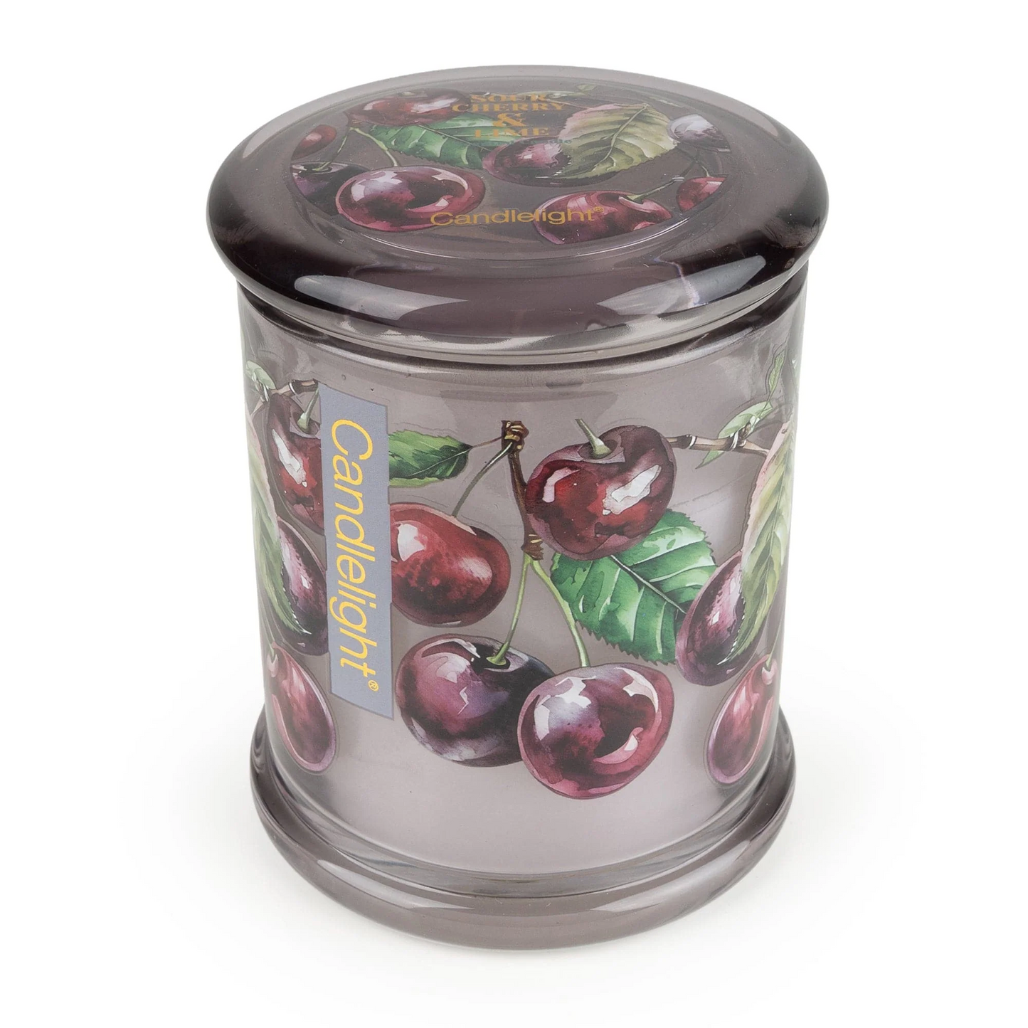Candlelight Large Glass Jar Candle – Sour Cherry & Lime