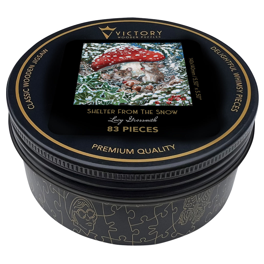 Victory Wooden Shelter From the Snow MINI QT Jigsaw Puzzle