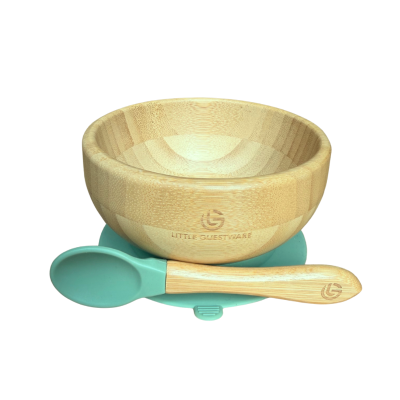 Elephant Bamboo Feeding Set - Plate, Bowl, Spoon & Fork Gift Set