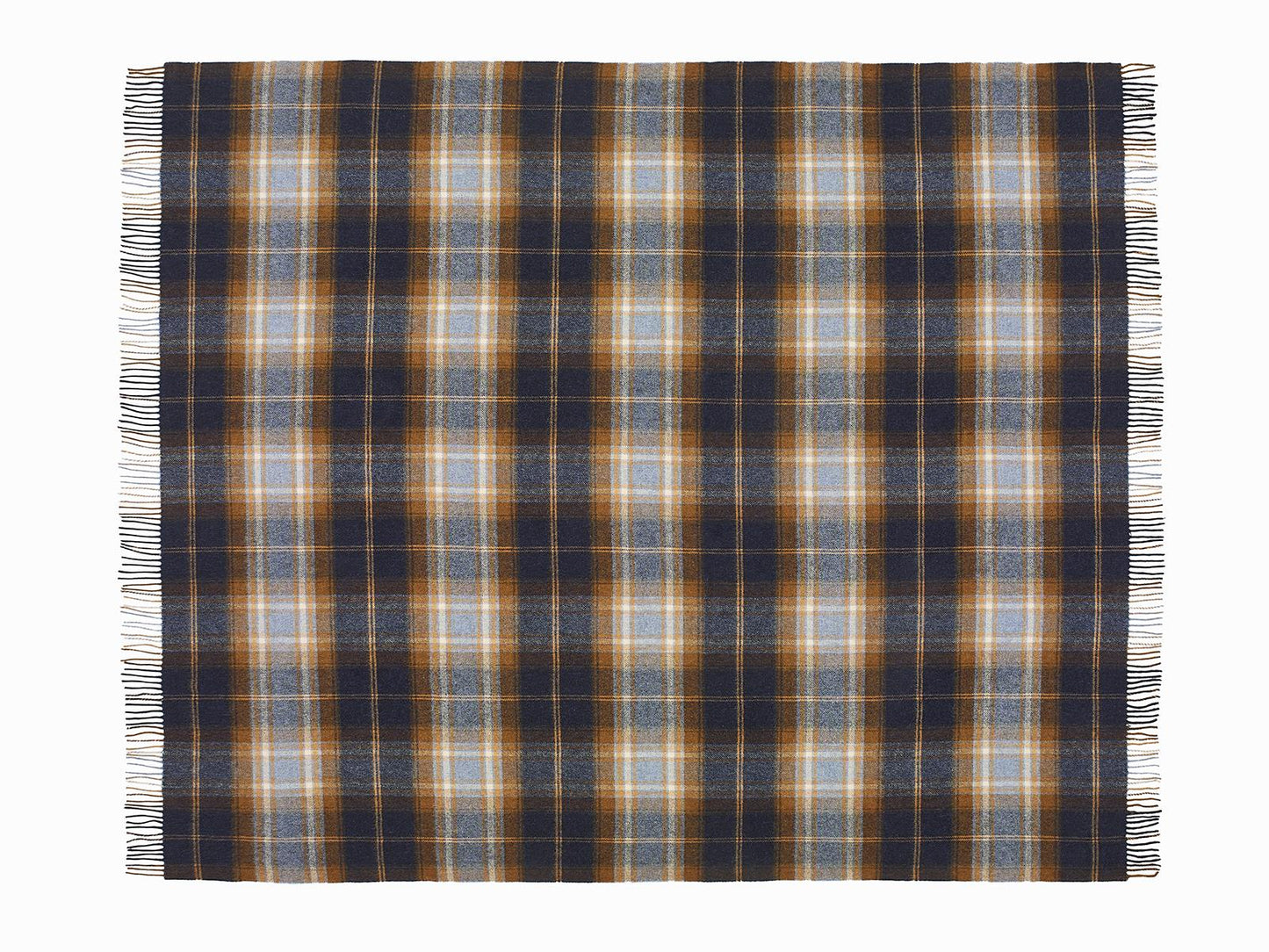 Winterton Merino Lambswool Throw - Navy