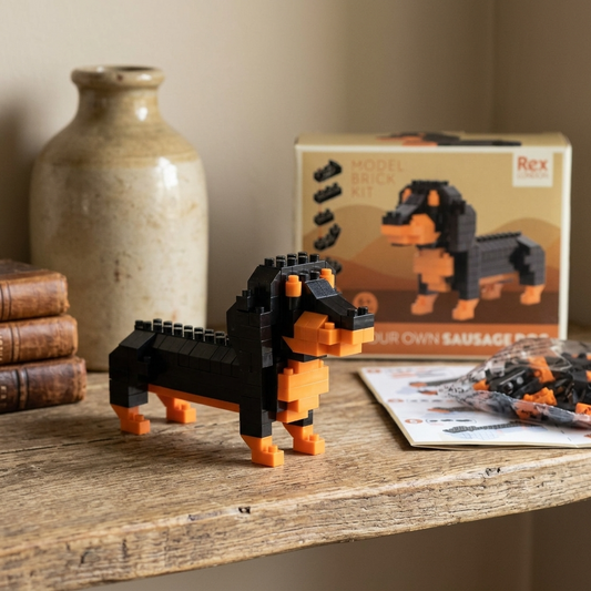 Build Your Own Sausage Dog Model Brick Kit