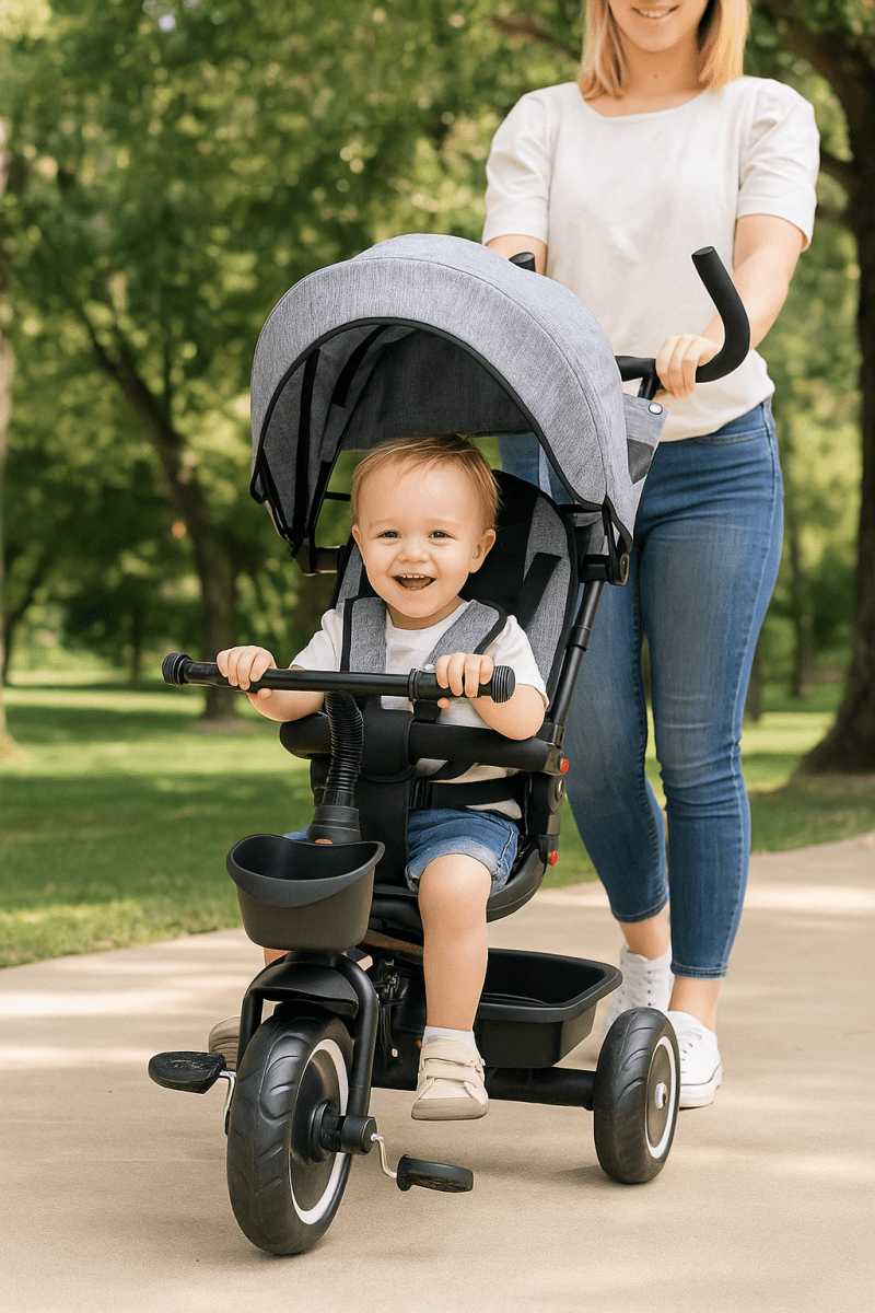 For Your Little One 6 in 1 Trike V3 - Grey (9 months - 5 years)