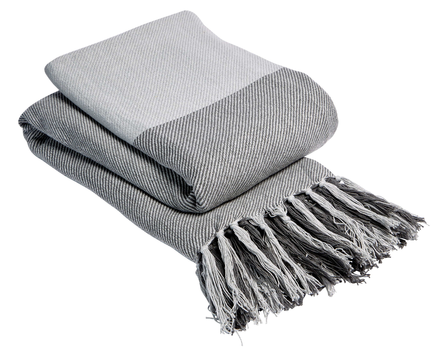 Handwoven Large Check Pure Indian Cotton Throw Blanket with Tassels by OLIVIA ROCCO