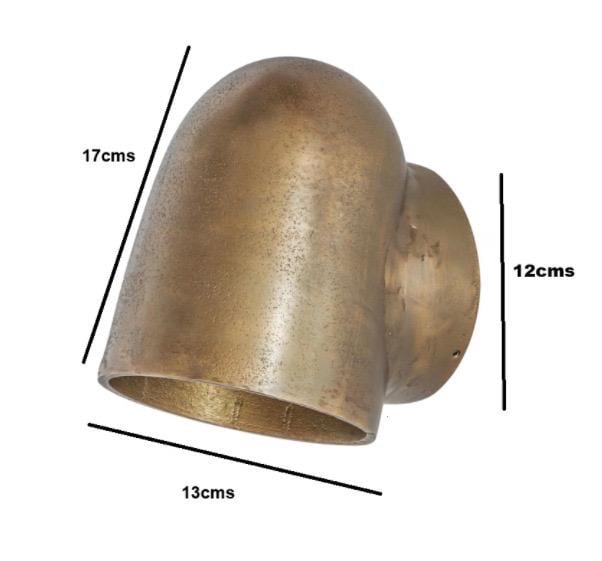 Hopton - Anitque Brass Mast Down Wall Light by Vintage-Electrical