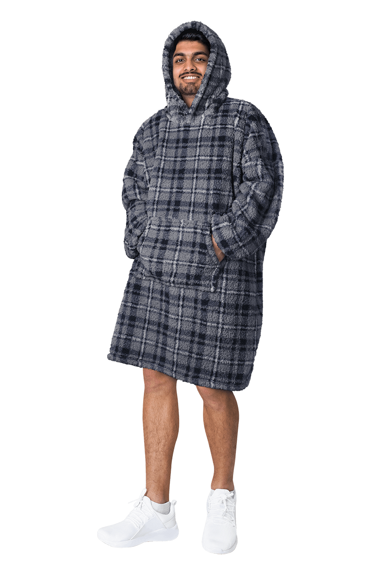 Men's Oversized Hooded Blanket Giant Sherpa Lined Hoodie