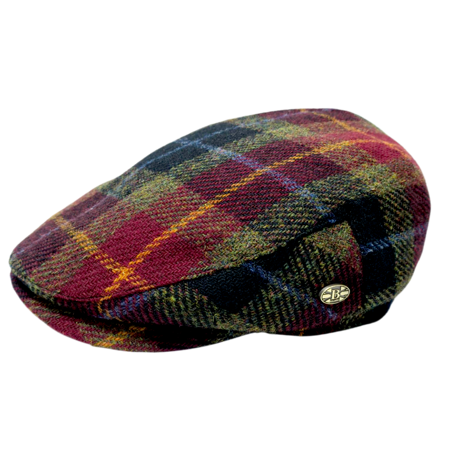 Tartan Harris tweed Flat Cap by Bullantic