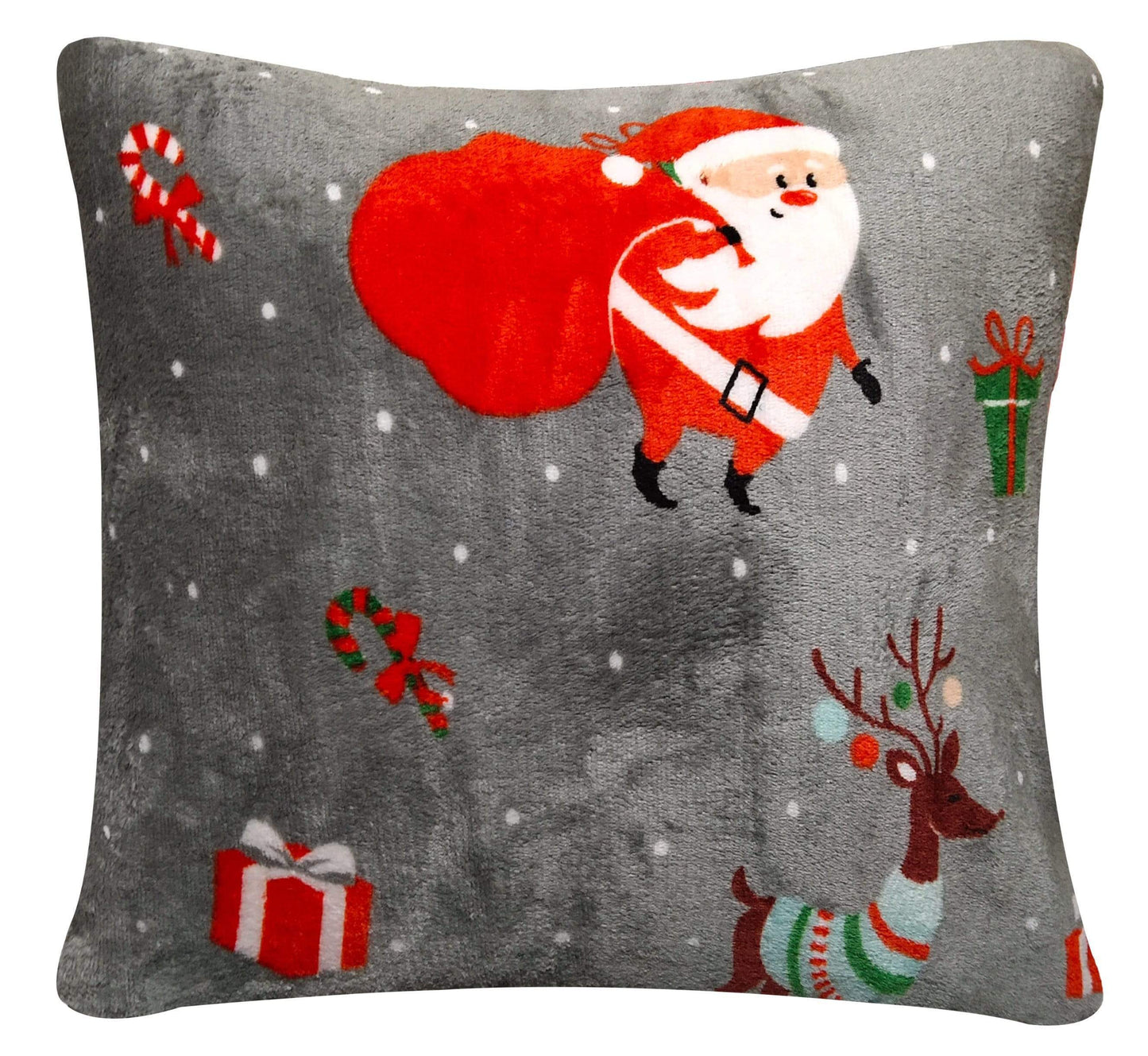 Santa Christmas Presents Reversible Teddy Fleece Duvet Cover Set by OLIVIA ROCCO
