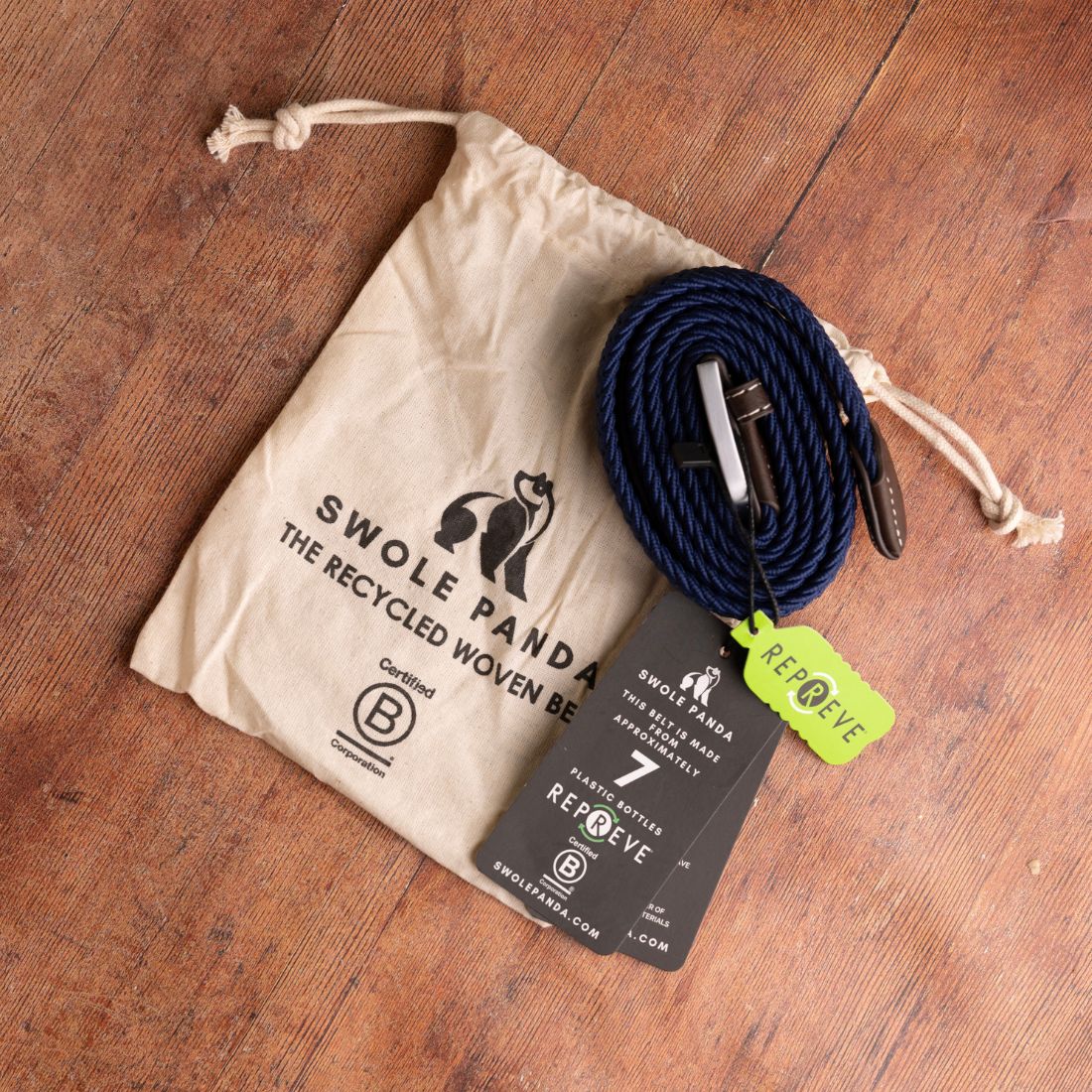Woven Belt - Dark Blue by Swole Panda