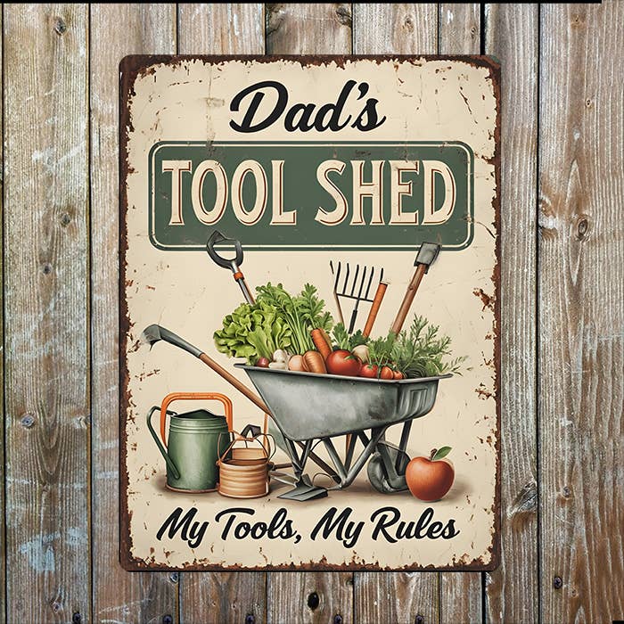 Dad's Tool Shed Metal Sign Plaque