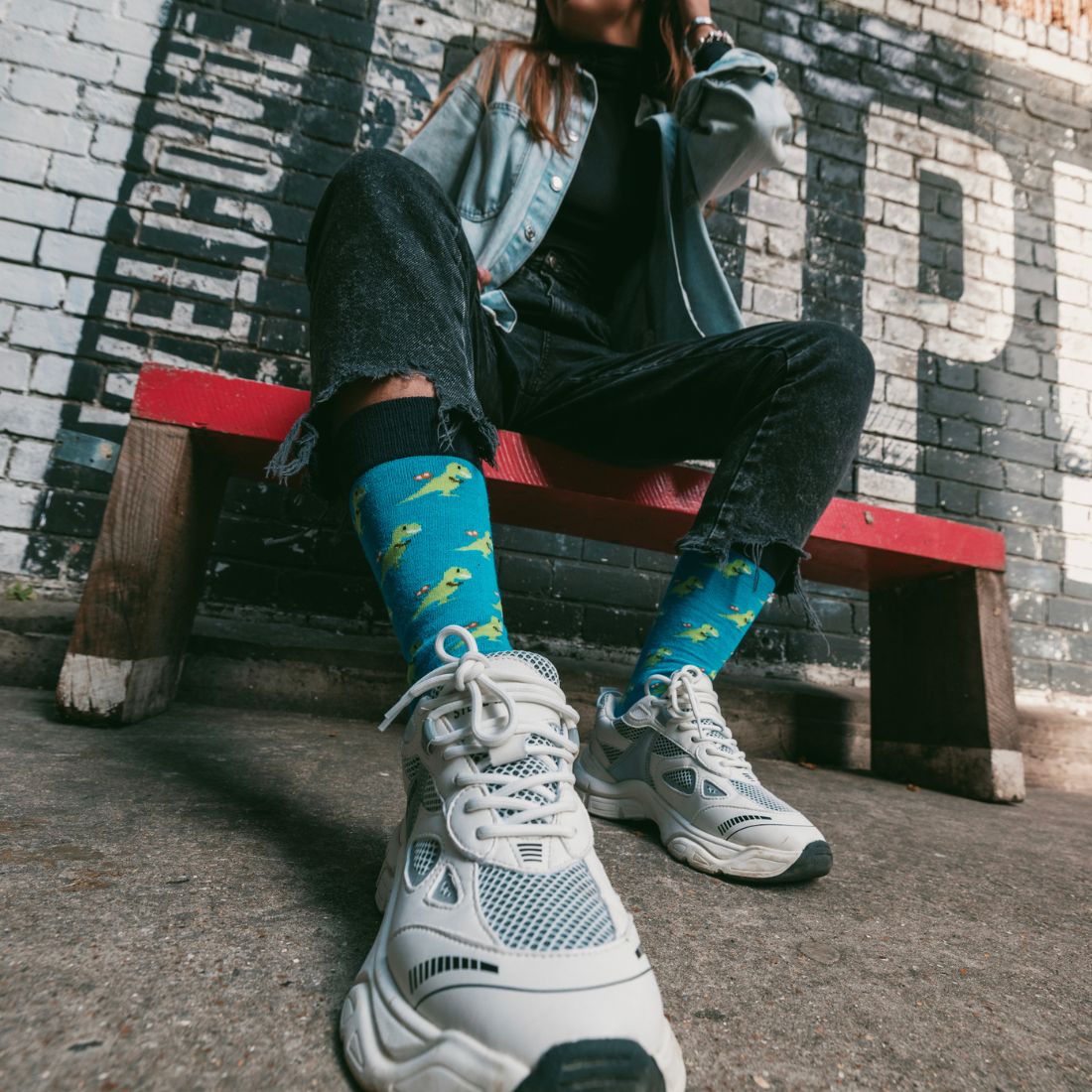 T-Rex Matching Bamboo Socks (Adult & Child) by Swole Panda