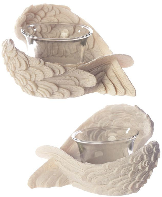 Angel Wings Tealight Holder, Width 12cm